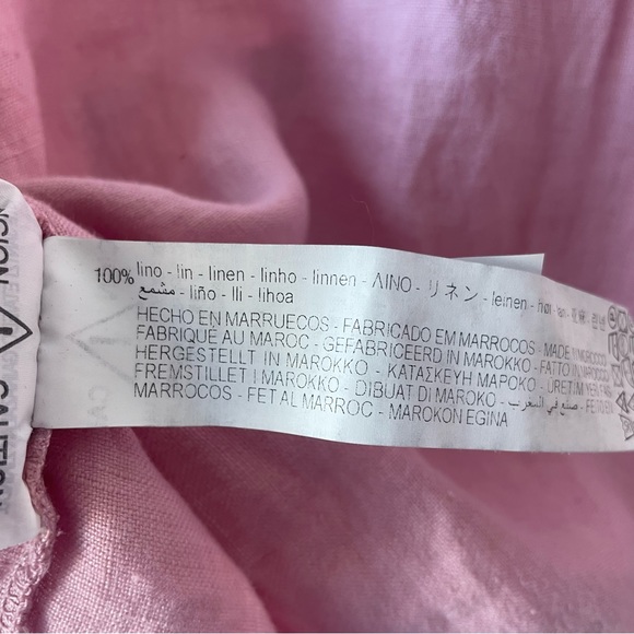 CROPPED LINEN SHIRT BUTTON DOWN - Picture 5 of 5